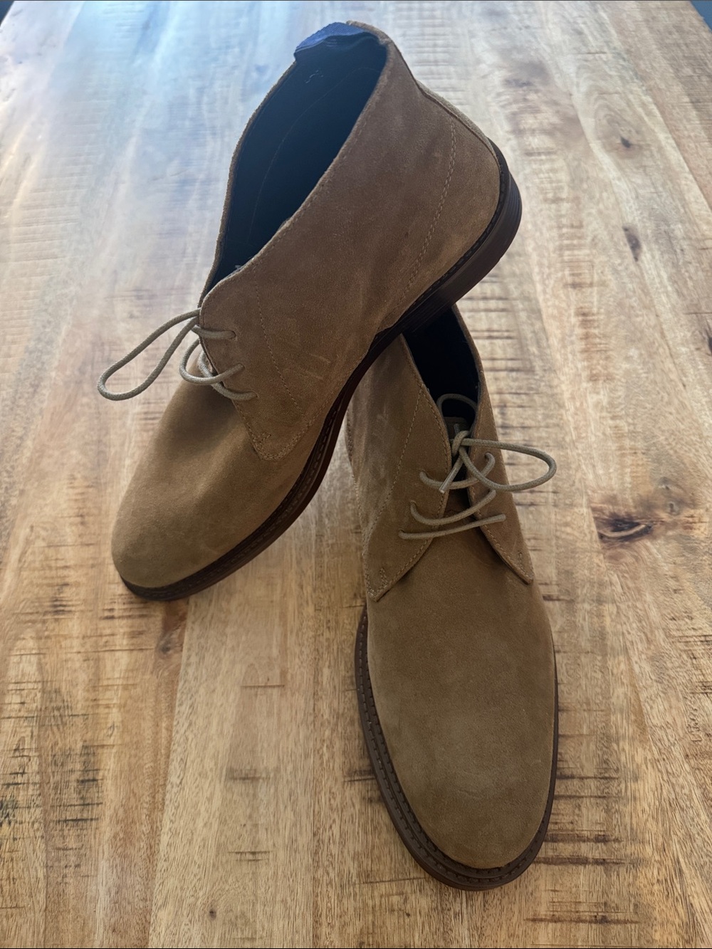 Steve Madden P- Hemet Men's Suede Chukka High Top Boots - Tan Taupe Lace up NEW